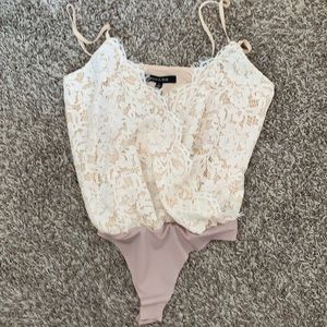 strut & bold lace leotard